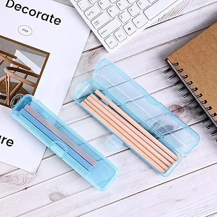 2 Pcs Portable Toothbrush Case, Clear Blue Travel Toothbrush Holder Cover