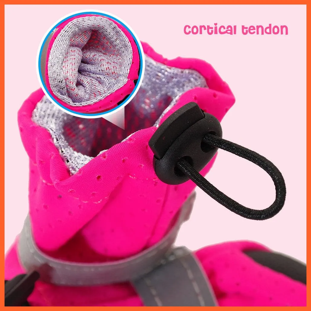 4Pcs/Set Pet Anti-Slip Small Dog Shoes | Cute Reflective Spring Summer Pet Shoes