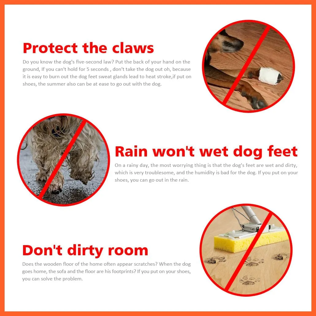 4Pcs/Set Pet Anti-Slip Small Dog Shoes | Cute Reflective Spring Summer Pet Shoes