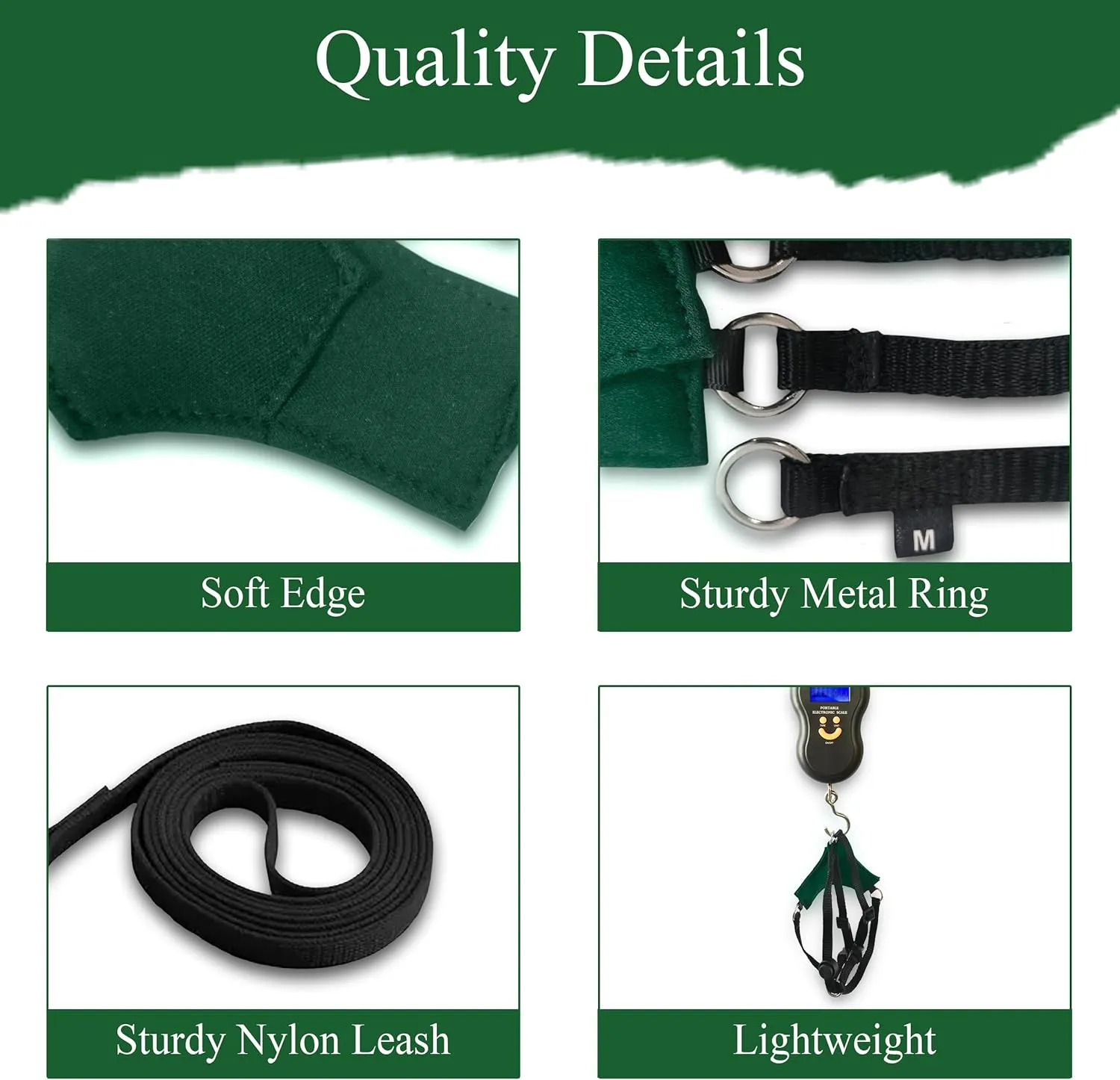 A1HC Escape Proof Cat Harness and Leash - Soft Adjustable Vest, Comfortable Mesh and Long Strips with Air Tag Pocket, Easy Control, Safe Walking Harness for Cats & Kittens - Dark Green (Medium)