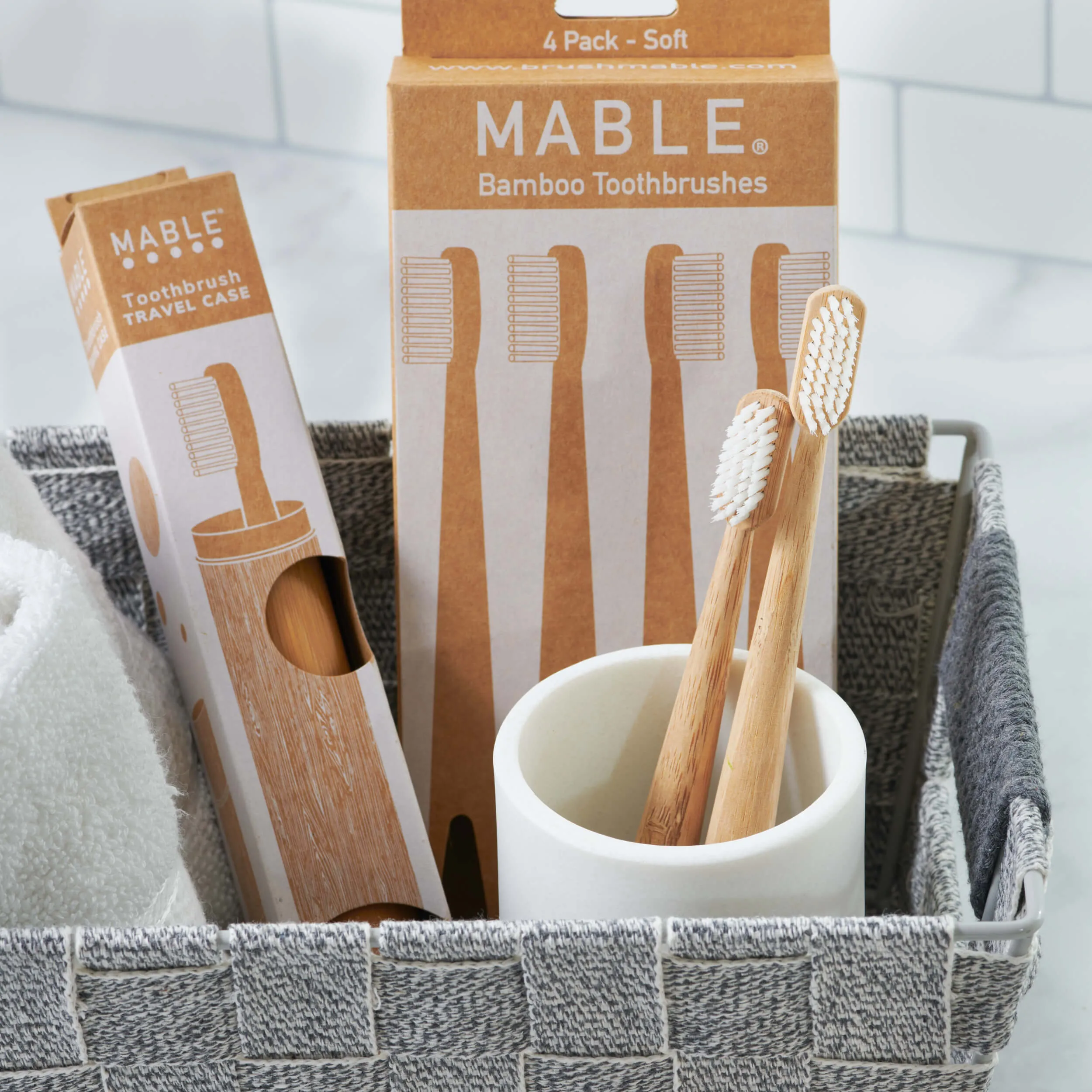 Bamboo Toothbrushes - 4 Pack