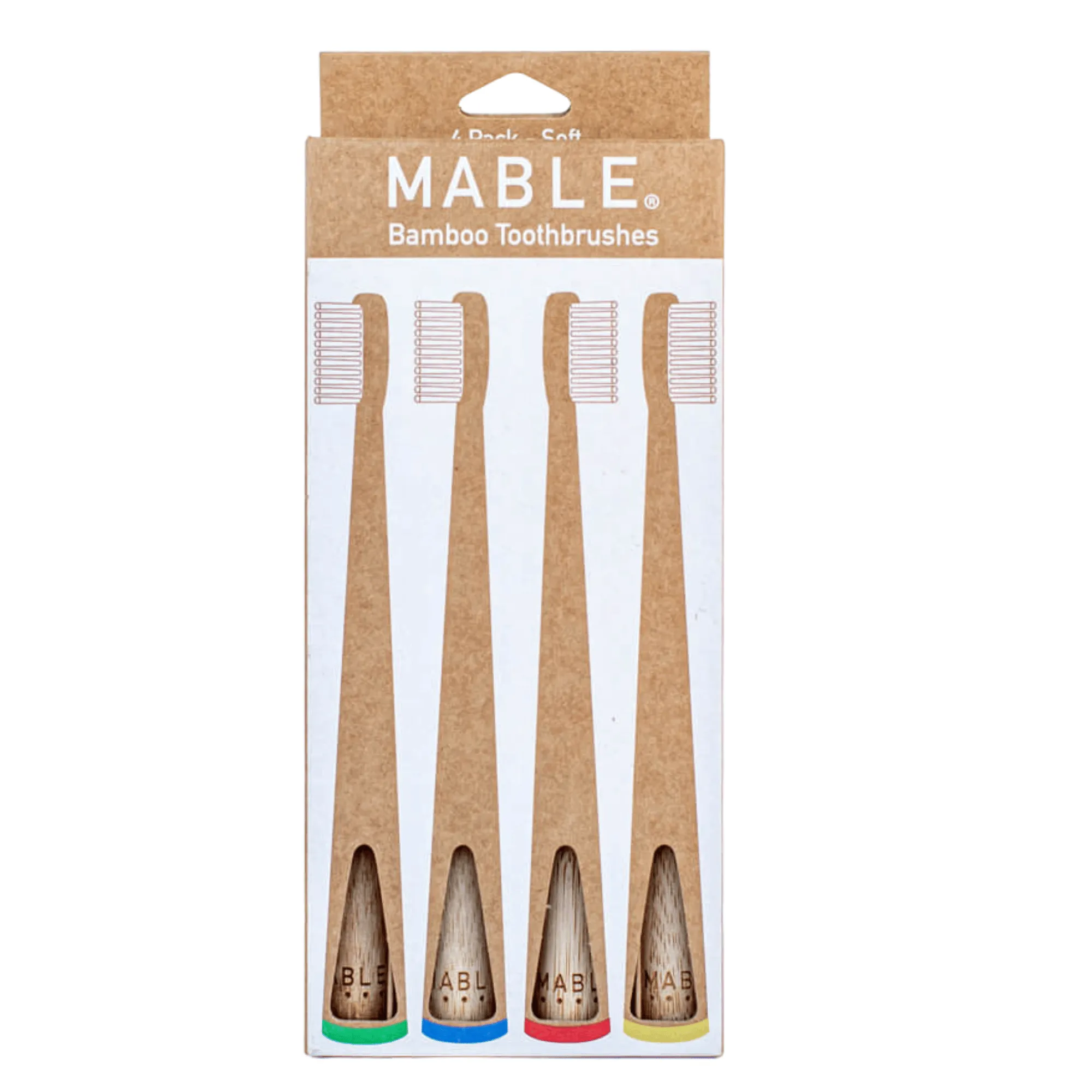Bamboo Toothbrushes - 4 Pack