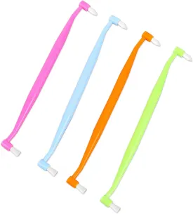 Braces Toothbrush,4 Pcs Double-Ended Orthodontic Toothbrush Interspace Brush Tuft Toothbrush Tiny Small Soft Trim Head and Flat Head End Tuft Toothbrush for Braces and Teeth Detail Cleaning