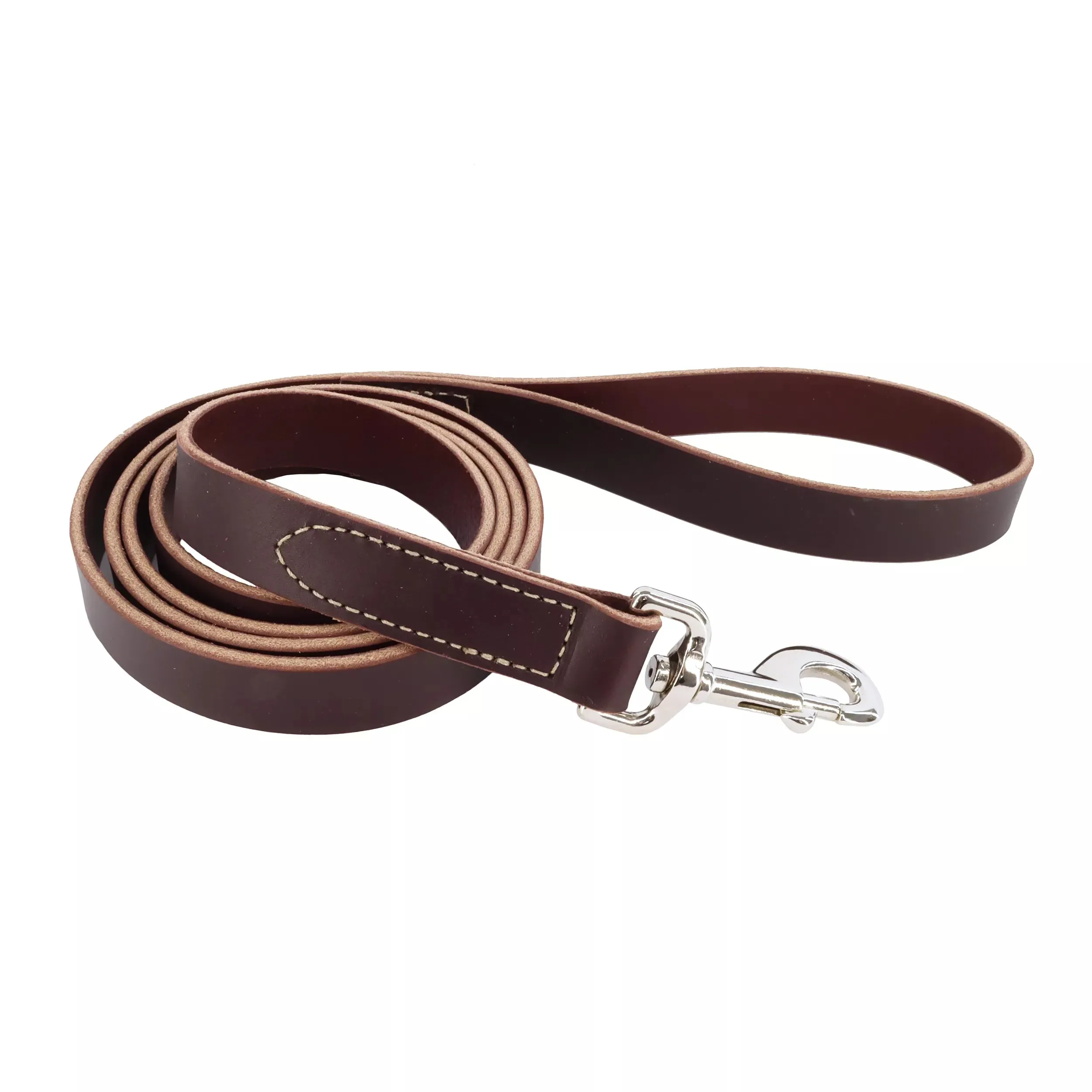 Coastal Pet Products Circle T Latigo Leather Dog Leash 5/8" x 6'