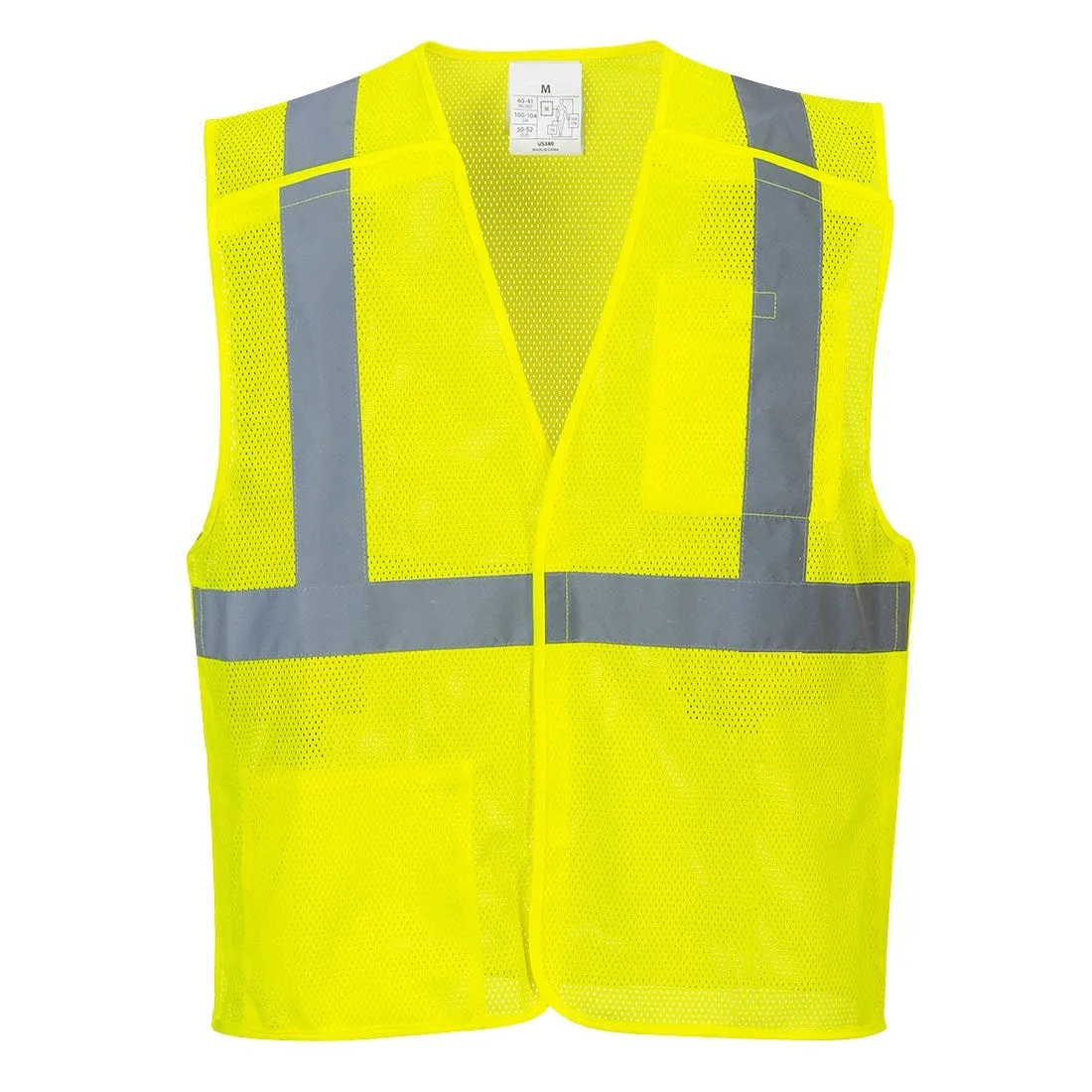 Custom Breakaway Class 2 Yellow Safety Vest Hi-Vis Reflective Breathable Mesh