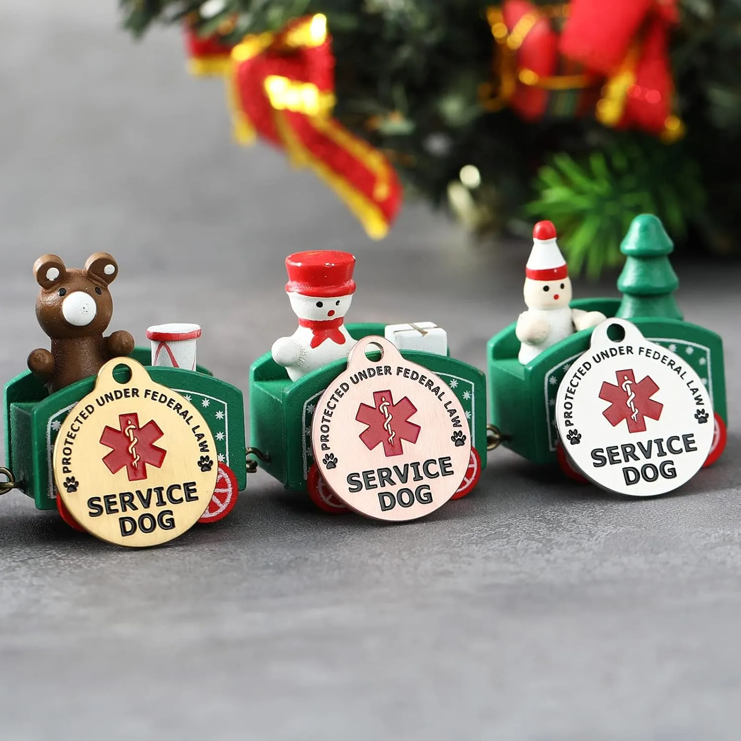 Custom Engraved Emotional Support Animal (ESA) and Service Dog & Cat ID Tag, Customized Info Engraved on Stainless Steel Tag for Therapy Pets, Personalized Laser Engraved Dog Collar Tag