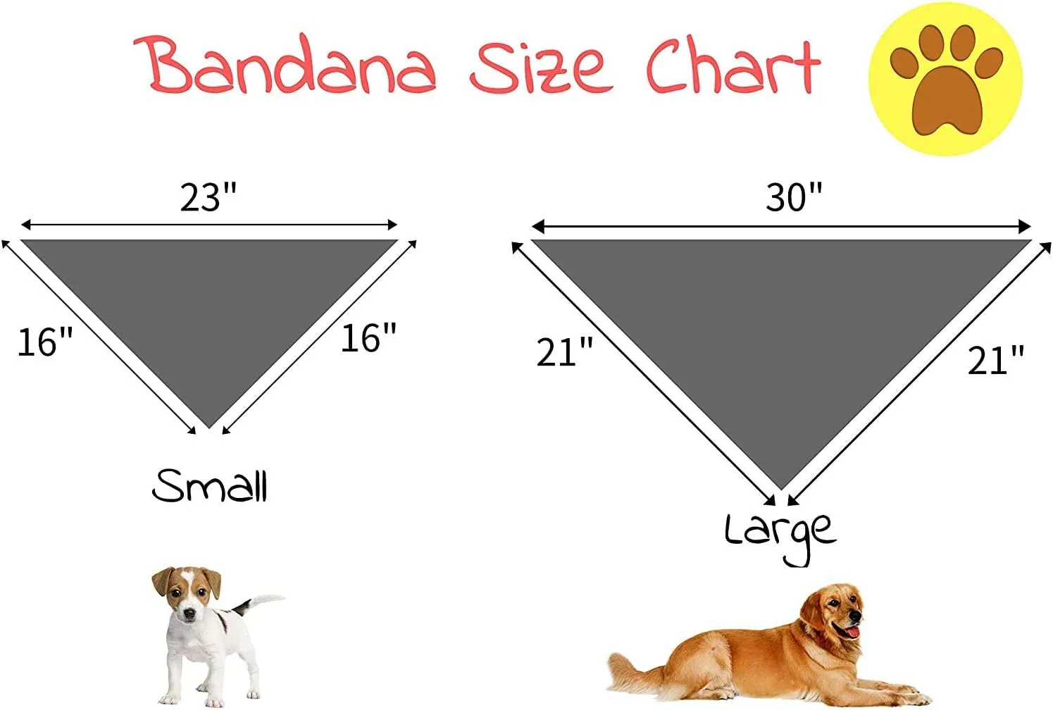 Elegant Little Tail Bandana for Boy Girl Small Medium Large Dogs, Comfortable Bibs Scarf, Adjustable Square Kerchief