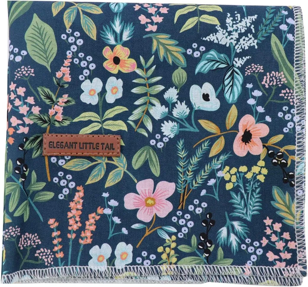 Elegant Little Tail Bandana for Boy Girl Small Medium Large Dogs, Comfortable Bibs Scarf, Adjustable Square Kerchief