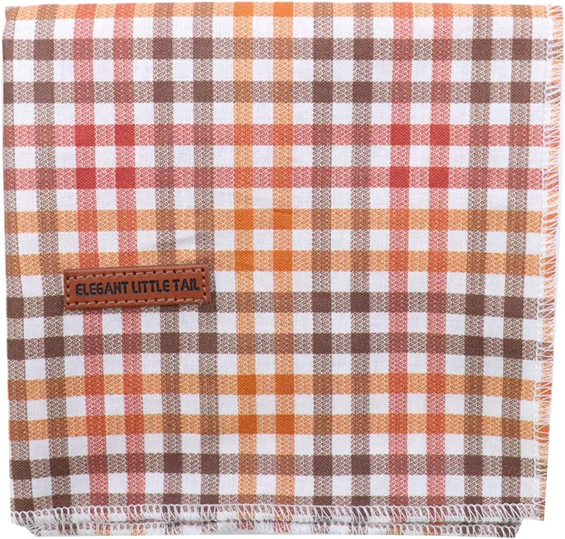 Elegant Little Tail Dog Bandana for Boy Girl Small Medium Large Dogs, Comfortable Bibs Scarf, Adjustable Square Kerchief