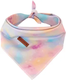 Elegant little tail Dog Bandanas - 1Pack Washable Colorful Dog Scarf Girl or Boy Square Dog Bib Kerchief Scarf Adjustable Pet Bandana for Small Medium Dogs