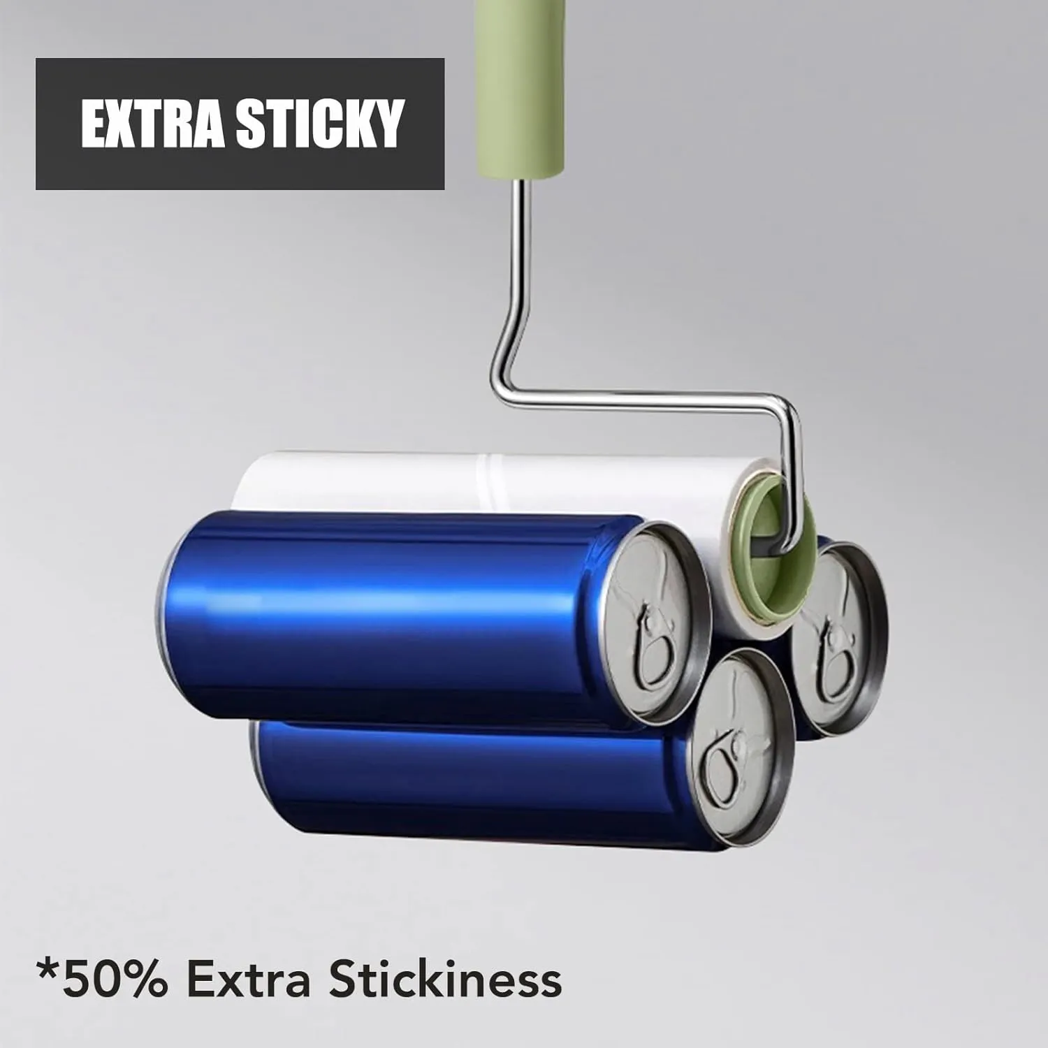 Extra Sticky Large Surface Lint Roller, 6.3'' Giant Lint Roller for Pet Hair, 270 Sheets/ 3 Refills, Long Handle Lint Remover for Clothes, Furniture, Dog & Cat Hair Remover