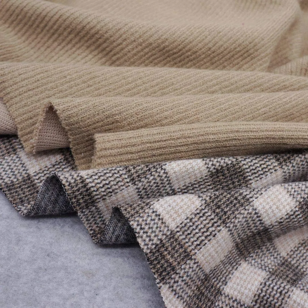 Fitwarm Tartan Plaid Dog Hoodie, Knitted Dog Clothes for Small Dogs Boy, Pet Sweatshirt, Knitted Sweater, Beige, Small