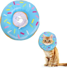 FRIUSATE Soft Cat Recovery Collar - Adjustable Donut Cone to Stop Licking, Comfortable & Lightweight for Cats & Kittens After Surgery