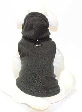 Gooby Fleece Vest Hoody, Small, Black