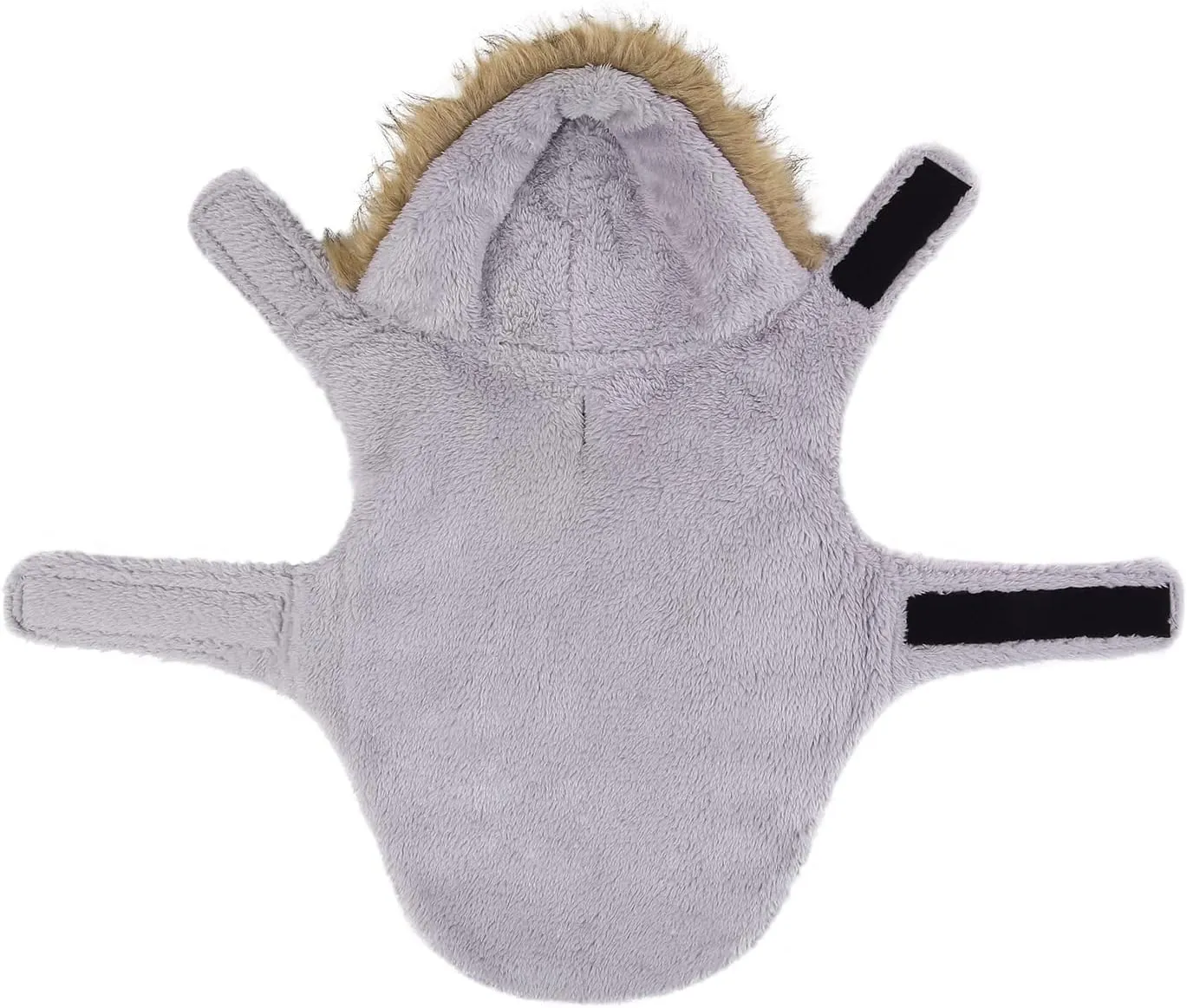 HDE Dog Puffer Jacket Fleece Lined Warm Dog Parka Winter Coat with Harness Hole Navy Retro Stripe - L