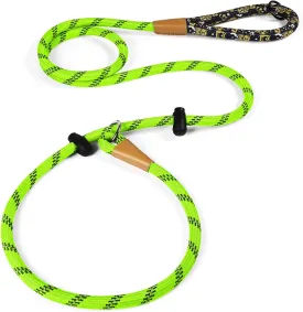 lynxking Slip Lead Dog Leash Reflective, Heavy Duty Comfortable Strong Rope for Large Medium Small Dogs No Pull Pet Training (Light Green, Large 1/2in x 6ft-Slip Lead)