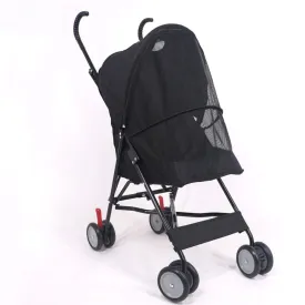 Medium Small Pet Stroller Cart, Folding Dog Cat Travel Puppy Jogger Trolley Carrier, Max Loading 10kg, Front Swivel Wheels and Rear Brake