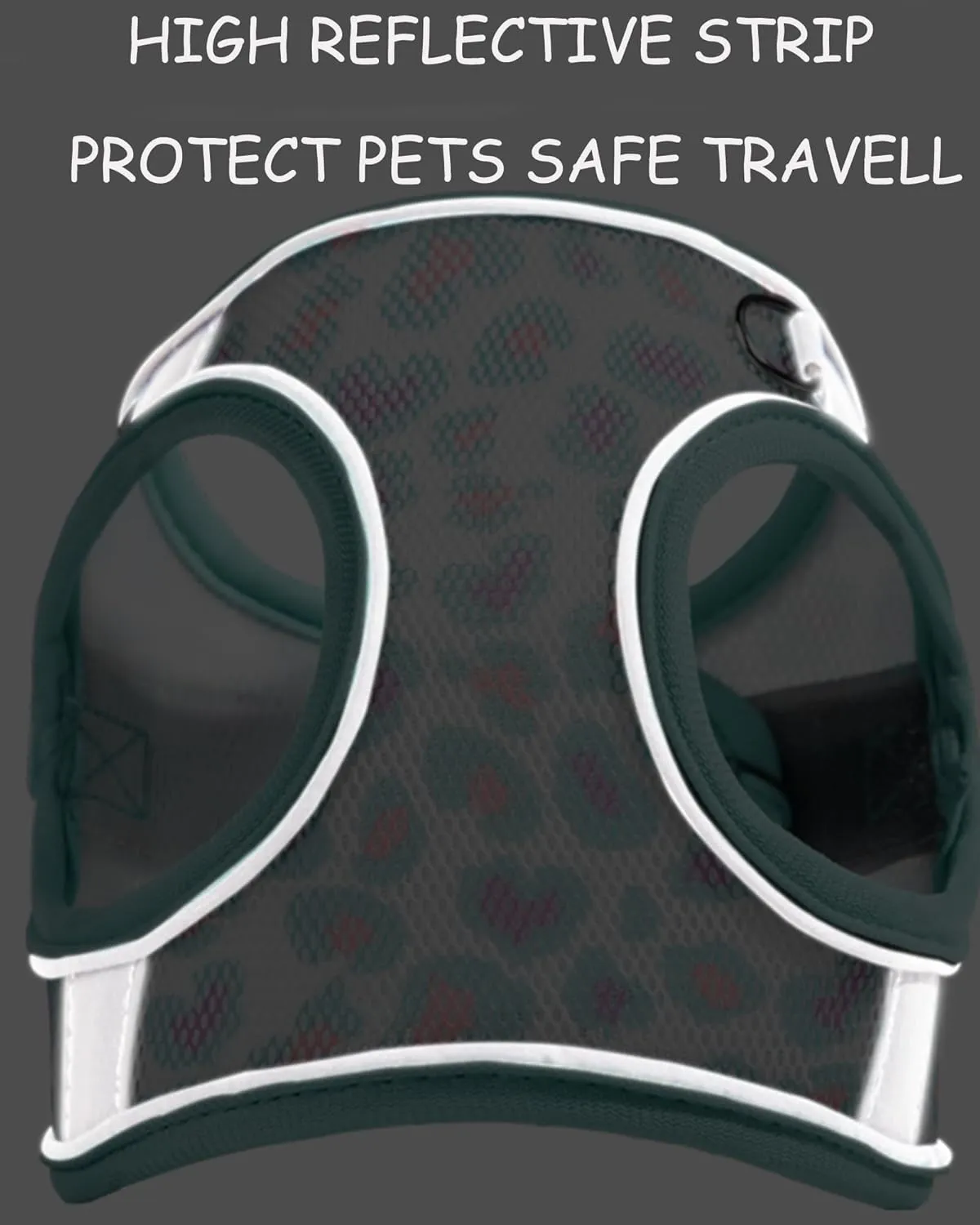 No-Pull Dog Harness Set - Step-In, Cat Harness & Leash, Small to Medium Sizes (Green, S)