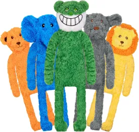 No Stuffing Indestructible Dog Toys 5 Pack, Crinkle Interactive Dogs Toy for Boredom , Tough Puppy Toys for Teething to Keep Them Busy, Cute Squeaky Dogs Toy for Small, Medium, and Large Breed