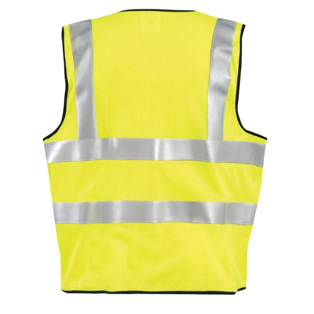 OccuNomix Premium Flame Resistant Dual Stripe ANSI Class 2 Mesh Vest - LUX-SSFGCFR