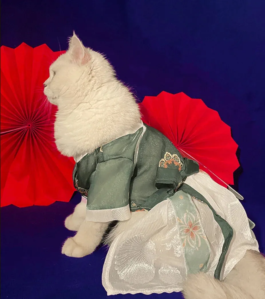 Original Pet Hanfu - Antique Chinese Style Clothes for Cats and Dogs