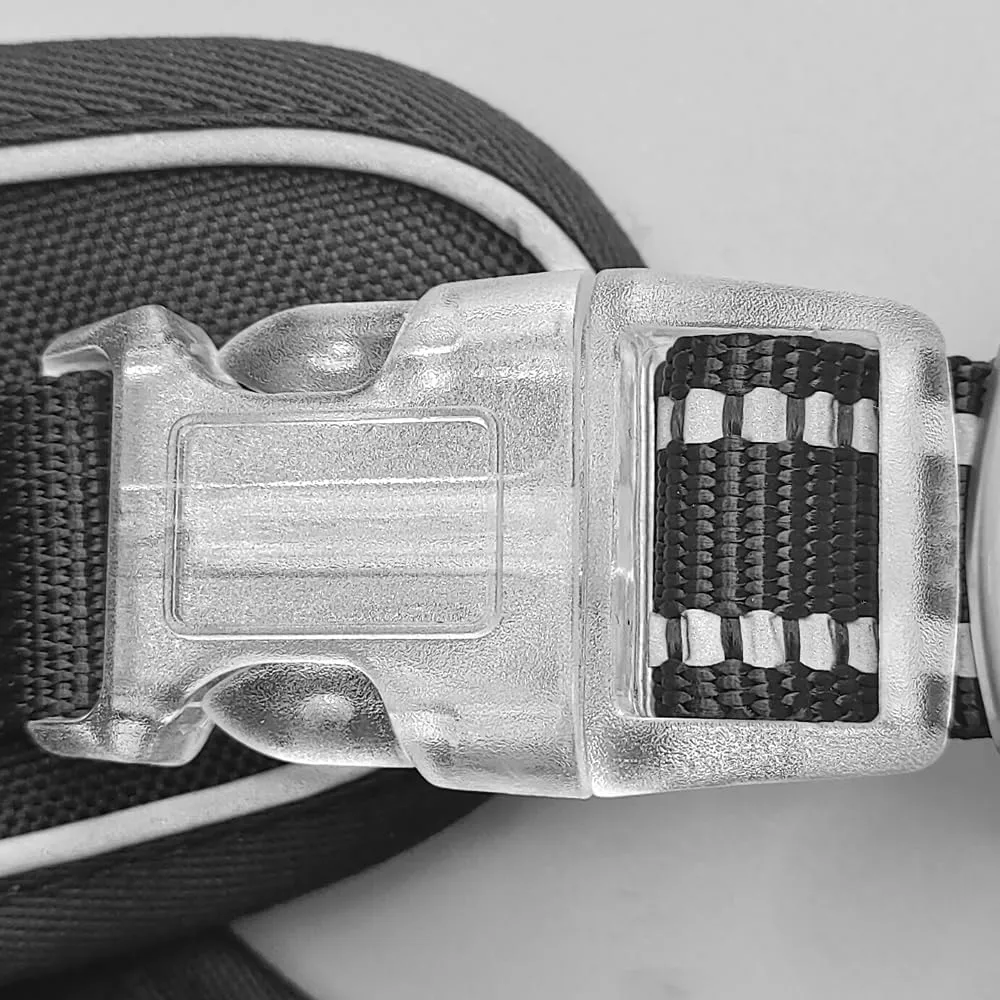 OUT'N WILD Quality No-Pull Dog Harness with 2 Leash Clips. Adjustable Soft Padded Reflective No-Choke Pet Oxford Vest, Easy Control Handle, Premium Transparent Buckles and Perl Nickel Hardware:Black/M