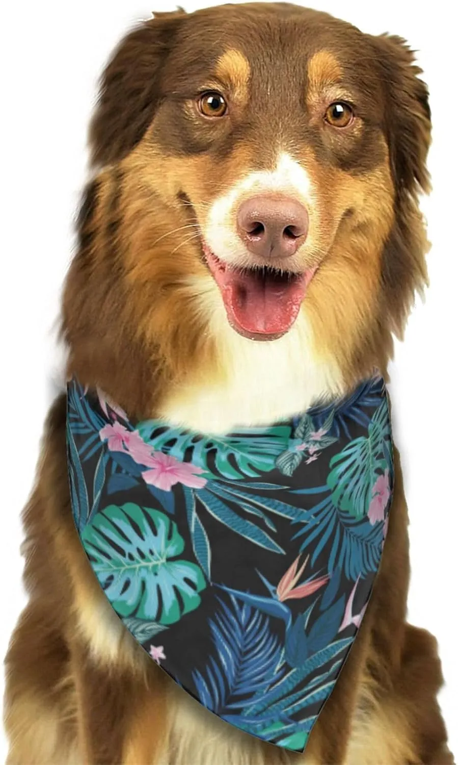 Palm Leaves Flower Tropical Dog Bandana Scarf Triangle Bibs Pet Accessories Cat Kerchief