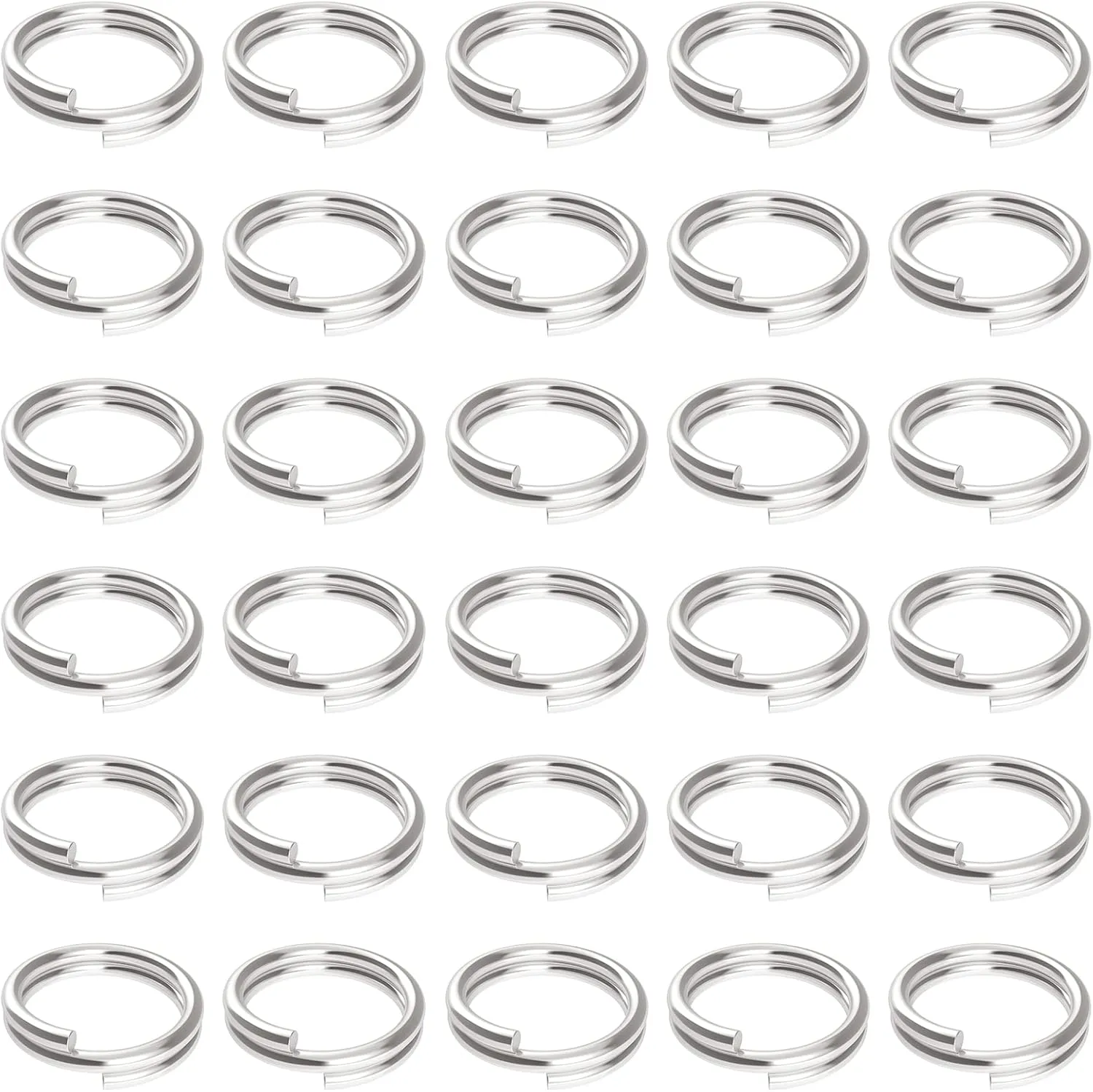 Pawfly 100 Pack 2/5 Inch Mini Split Jump Ring with Double Loops Small Metal Rings Connectors for Jewelry Necklaces Bracelets Earrings Crafts Ornaments and DIY Arts