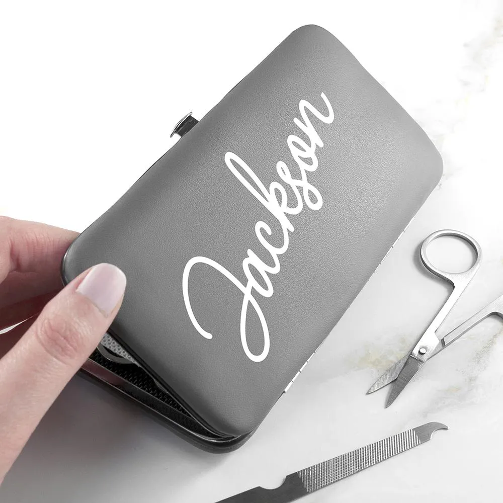 PERSONALISED MANICURE SET - GREY