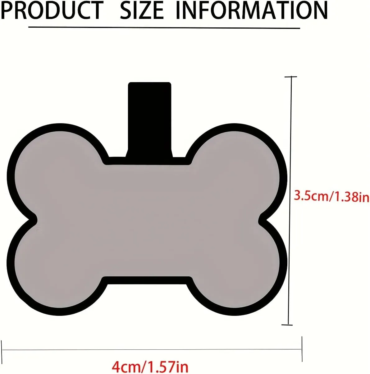 Personalized Silent Silicone Dog Tags - Personalized Cute Bone Shape Deep Engraved Pet ID Tags (Grey Mountain)