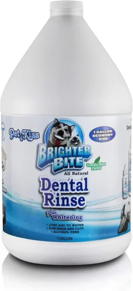 Pet Kiss Brighter Bite Dental Rinse for Pets, 1-Gallon