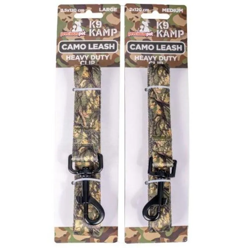 Pets Camo Medium Leash Collar - 2 x 35 - 55cm