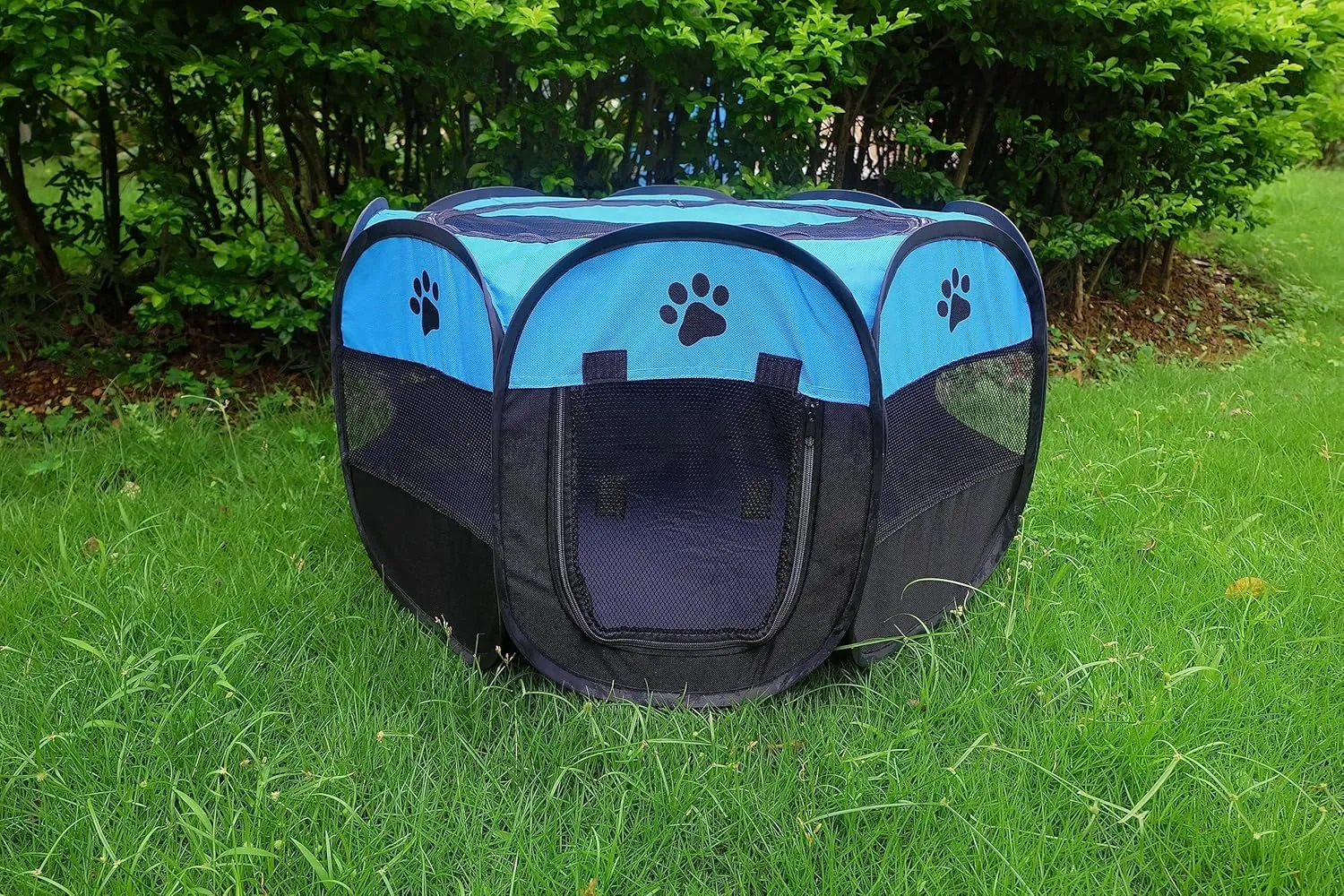 Portable Pet Playpen,Foldable Dog Playpen for Dogs and Cats,Rabbits,Pet Exercise Pet Tents Indoor Outdoor Use (S(28.7" x 28.7" x 16"), Blue)