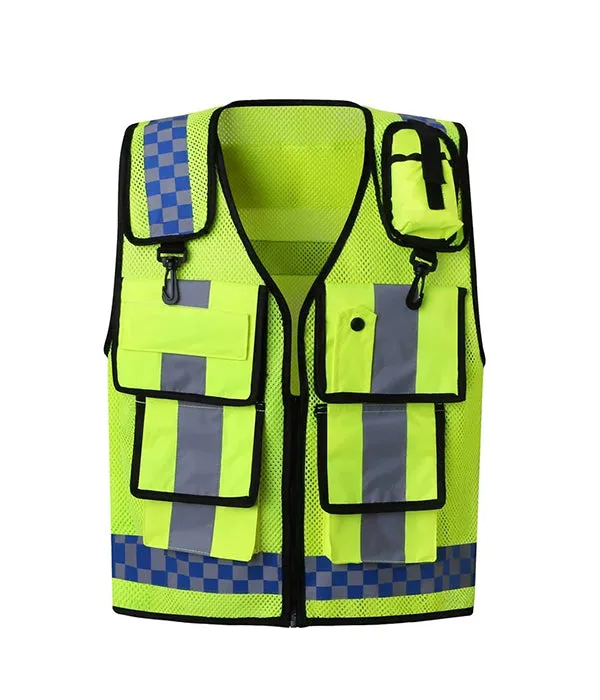 Reflective Mesh Safety Vest - Multi Pockets Breathable Vest