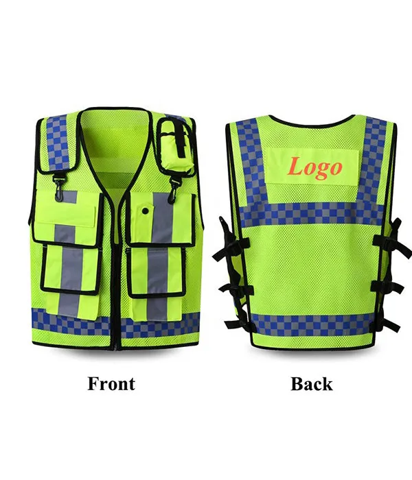 Reflective Mesh Safety Vest - Multi Pockets Breathable Vest