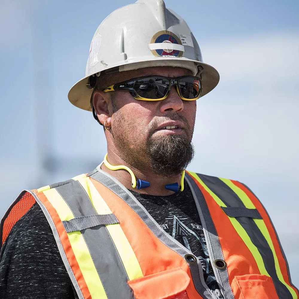 Safety Vest - Pioneer Hi-Viz Orange Mesh Back Zip Front Surveyor's Vest, 6672
