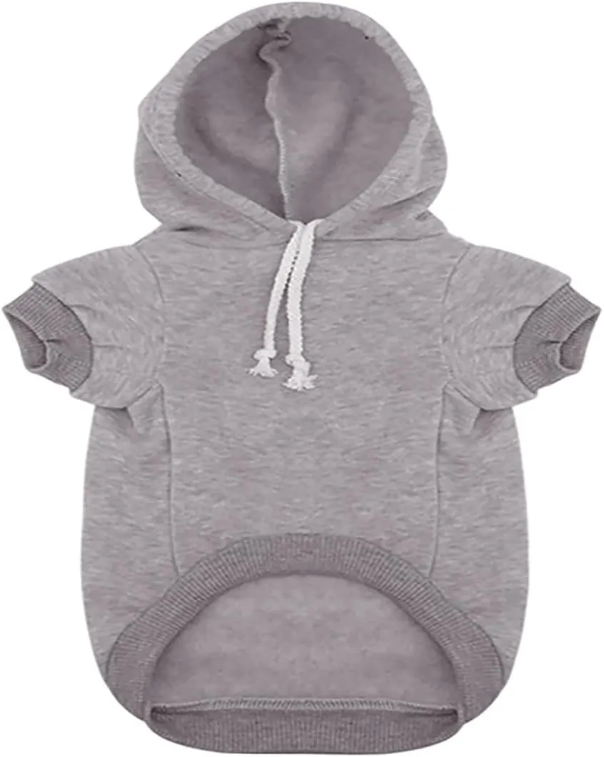 Security Dog Hoodies Dog Clothes Apparel Winter Sweatshirt Warm Sweater Cotton Puppy Small Dog Hoodie for Small Dog Medium Large Dog Cat (Grey, XXXL)