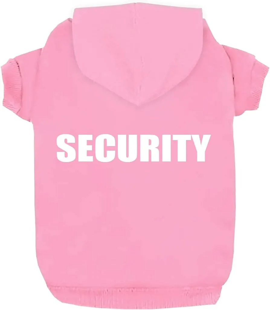 Security Dog Hoodies Dog Clothes Apparel Winter Sweatshirt Warm Sweater Cotton Puppy Small Dog Hoodie for Small Dog Medium Large Dog Cat (Pink, XXXL)