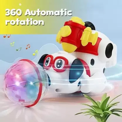 Spray Dog Toy with 360° Spin, Light & Sound