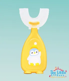 THE LITTLE LOOKERS 360° U-Shaped Baby Toothbrush with Food Grade Silicone Head | 100% BPA Free, Soft Bristles & Easy Grip for Babies & Kids (Pack of 1 )