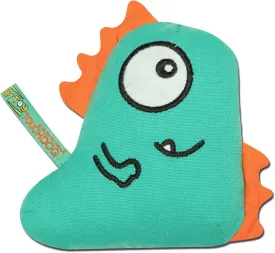 Touchdog Cartoon Shoe-Faced Monster Plush Dog Toy, One Size, Green