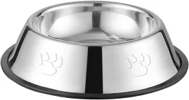 YINGFAN Stainless Steel Dog Bowls, Non-Slip Dog Food and Water Bowl, 8.5 x 2.2 Inch (2.5 Cup), Wear Resisting, Easy to Clean
